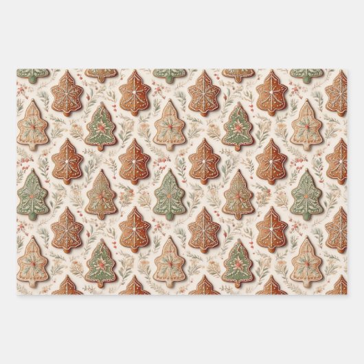 A Vintage Christmas Season Geschenkpapier Set (Vorderseite)