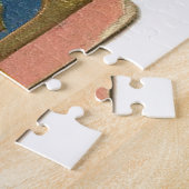 A vintage Father Christmas greeting postcard Puzzle (Seite)