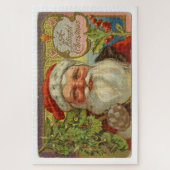 A vintage Father Christmas greeting postcard Puzzle (Vertikal)