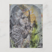 A Vintage Girl Catching Butterflies Postkarte (Vorderseite)