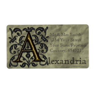 A - Vintages Monogramm (Golden)