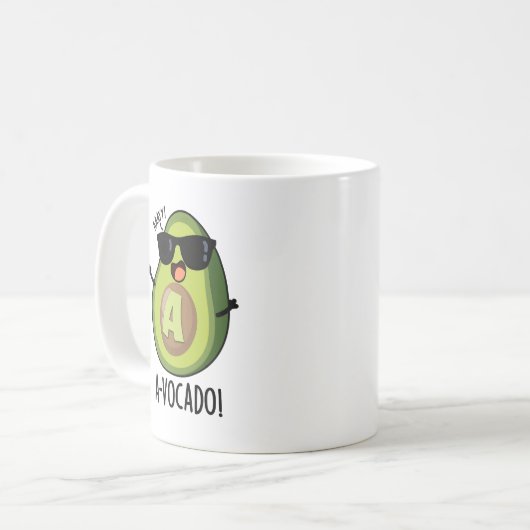 A-vocado Funny Avocado Pun Kaffeetasse (Vorderseite Links)