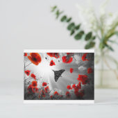 A Vulcan Poppy Red Postkarte (Stehend Vorderseite)