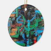A Walk In The Forest-Hand Painted Abstract Art Keramik Ornament (Links)