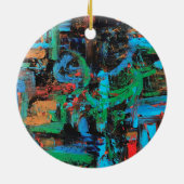 A Walk In The Forest-Hand Painted Abstract Art Keramik Ornament (Hinten)