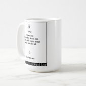 A war eine Ameise Kaffeetasse (Vorderseite Links)