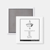 A war einmal ein Apfelkuchen Magnet (Vorderseite/Rückseite)