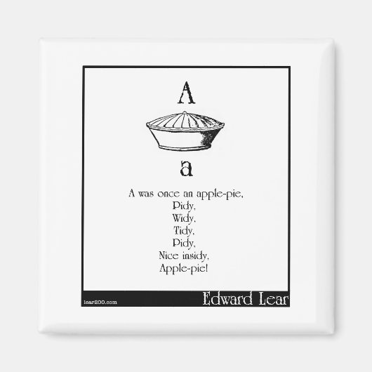 A war einmal ein Apfelkuchen Magnet (Vorne)