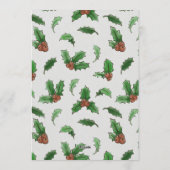 A Warm and Festive Watercolor Christmas Invitation Einladung (Rückseite)