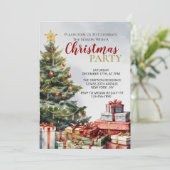 A Warm and Festive Watercolor Christmas Invitation Einladung (Stehend Vorderseite)