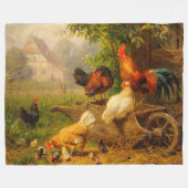 A Watchful Eye Carl Jutz 1916 Bauernhof Fleecedecke (Vorderseite (Horizontal))