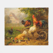 A Watchful Eye Carl Jutz 1916 Bauernhof Fleecedecke (Vorderseite (Horizontal))