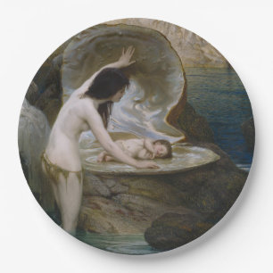 A Water Baby & Seaweed Bikini Nymph Siren Pappteller