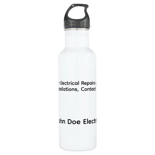A Water Bottle for Electrician's Clients Edelstahlflasche (Vorderseite)