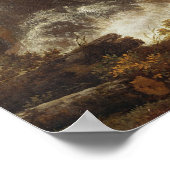 A Waterfall in a Rocky Landscape, c.1660-70 Poster (Ecke)