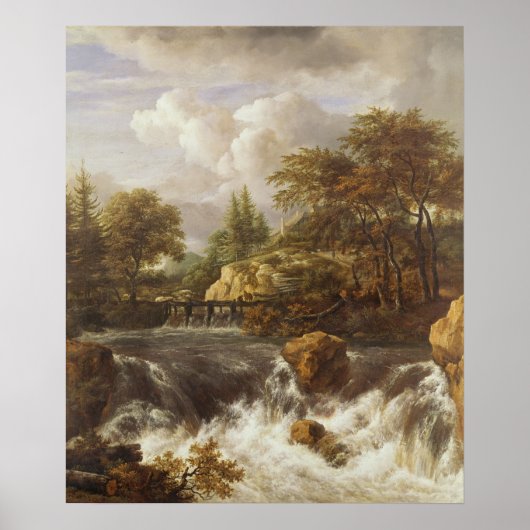 A Waterfall in a Rocky Landscape, c.1660-70 Poster (Vorne)