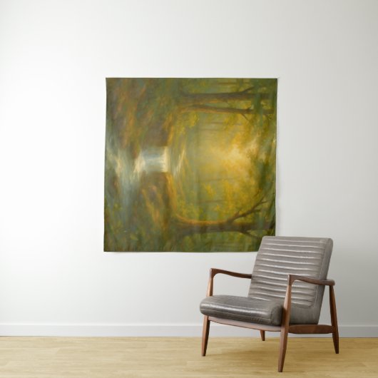 A Waterfall's Whisper in Eternal Nature Wandteppich (Beispiel (Horizontal))