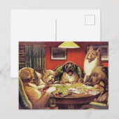 A Waterloo, Dogs Playing Poker, Postkarte (Vorne/Hinten)