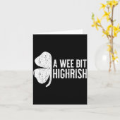 A Wee Bit Highrish Shirt Funny Men Women St Patric Karte (Gelbe Blume)