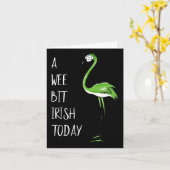 A Wee Bit Irish Heute Flamingo St Patricks Shamroc Karte (Gelbe Blume)
