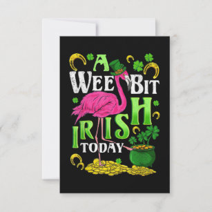 A Wee Bit Irish Heute St Patricks Day Flamingo Dankeskarte