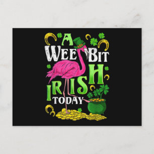 A Wee Bit Irish Heute St Patricks Day Flamingo Einladungspostkarte
