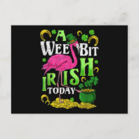 A Wee Bit Irish Heute St Patricks Day Flamingo