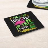 A Wee Bit Irish Heute St Patricks Day Flamingo Rechteckiger Pappuntersetzer (angewinkelt)