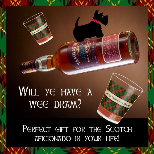 A Wee Dram of Scotch Schnapsglas