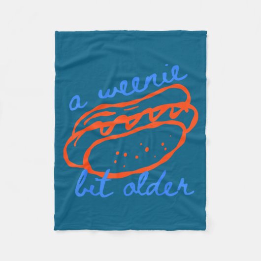 A Weenie Bit Older Funny Hotdog Pun Birthday Desig Fleecedecke (Vorderseite)