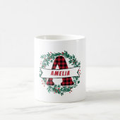 A! Weihnachts-Monogramm-Wraath-Muster Kaffeetasse (Mittel)