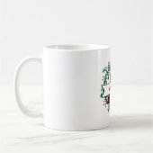 A! Weihnachts-Monogramm-Wraath-Muster Kaffeetasse (Links)