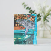 A Whale of a Time A Surreal Collage Postkarte (Stehend Vorderseite)