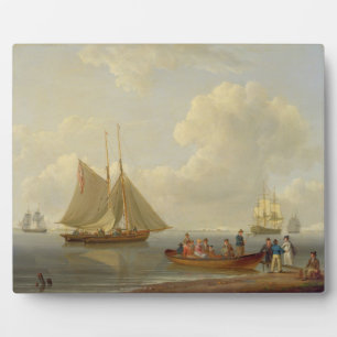 A Wherry holt Passagiere auf zwei verankerte Pac Fotoplatte
