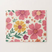 A Whimsical Garden Floral Pattern Puzzle (Horizontal)