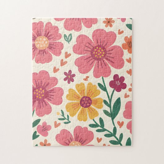 A Whimsical Garden Floral Pattern Puzzle (Vertikal)