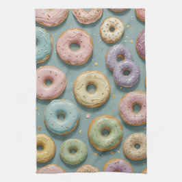 A Whimsical Pastel Donut Dream Geschirrtuch
