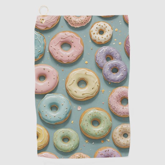 A Whimsical Pastel Donut Dream Golfhandtuch (Vorderseite)