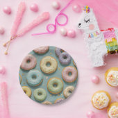 A Whimsical Pastel Donut Dream Pappteller (Party)
