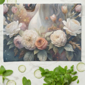 A White Horse  Geschirrtuch (Gefaltet)