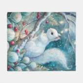 A White Squirrel Fleecedecke (Vorderseite (Horizontal))