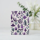 A Wiccan Pattern 1 Postkarte (Stehend Vorderseite)