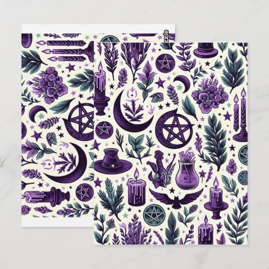 A Wiccan Pattern 1 Postkarte (Vorne/Hinten)