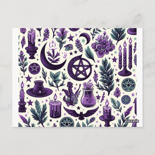 A Wiccan Pattern 1 Postkarte (Rückseite)