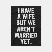 A Wife, We Aren't Married Yet, Romantic  Fleecedecke (Vorderseite)