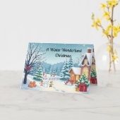 A Winter Wonderland Christmas Karte (Gelbe Blume)