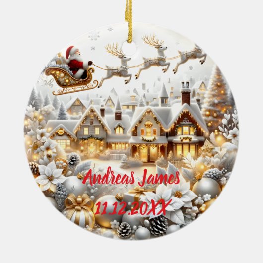 A Winter Wonderland: Your Baby's First Christmas Keramik Ornament (Hinten)