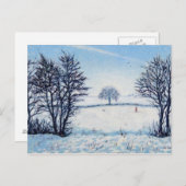 A Winters Walk Postkarte (Vorne/Hinten)