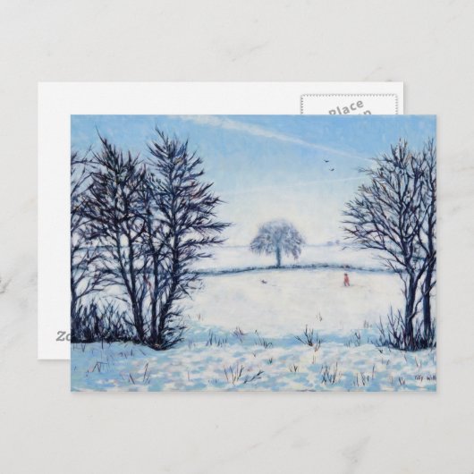 A Winters Walk Postkarte (Vorne/Hinten)