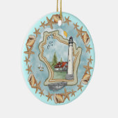 A Wisconsin Muscheln Leuchtturm Ornament (Rechts)